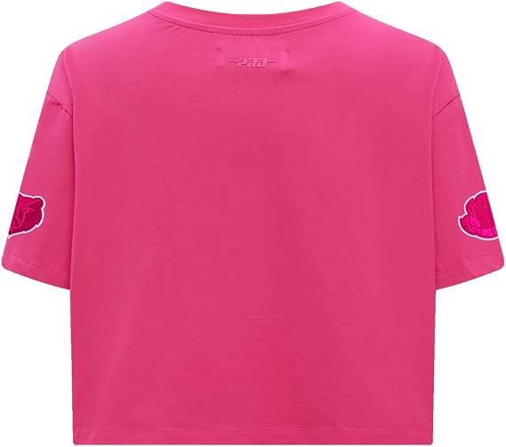 Pro Standard NBA Womens Womens NBA Classic Triple Pink Cotton Short Sleeve Boxy Tee
