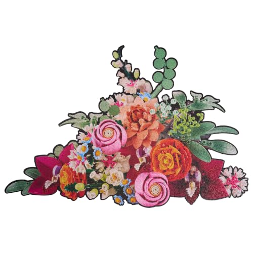LEGO Botanicals Pink Bouquet Puzzle, Die-Cut Jigsaw Puzzle by Just Play - Image 6
