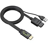 LiNKFOR N64 to HDMI Converter, 16:9/4:3 Conversion Mini Composite CVBS Audio Video Adapter Supports PAL/NTSC for N64/NGC/SNES