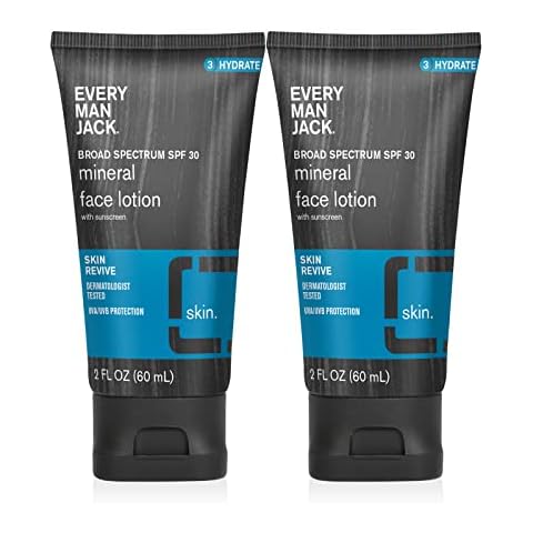 Every Man Jack Men's Mineral Face Lotion with Broad Spectrum SPF 30 Sunscreen - 2FL Oz 2 Pack Cover