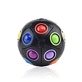 4 Inches Big Size Rainbow Fidget Balls 20 Holes 3D Puzzle Fidgets Cube Hand Exercise Brain Teaser...