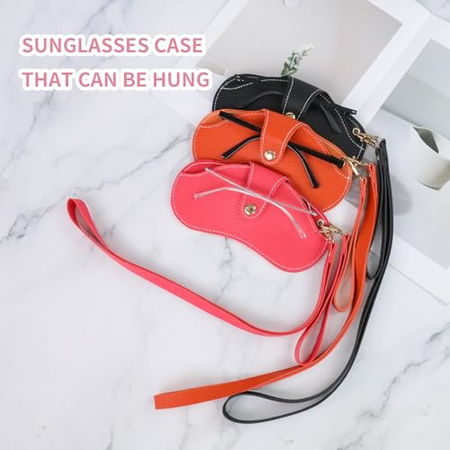 Image of Double Eyeglass Case Soft Dual Glasses Case for Women Men Travel Squeeze Top Sunglasses Cases Eyeglasses Pouch