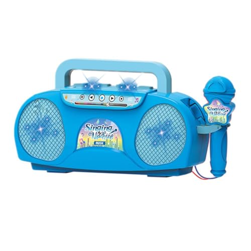 TXT-MATRIX Portable Bluetooth Karaoke Microphone Speaker with LED Lights – All-in-One Singing Machine, Connects to Mobile Phones for Music Playback; Fun Musical Toy and Birthday Gift