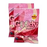 2 Bags x 90g of BUBS Goody Strawberry Vanilla Sour Candy, Sour Candy, Strawberry Vanilla Candy, Strawberry Candy, Vanilla Candy, Vegan Gummies, Imported Swedish Candy, Scandinavian Gummies, Packed in a Blue Desert Market Bag