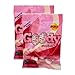 2 Bags x 90g of BUBS Goody Strawberry Vanilla Sour Candy, Sour Candy, Strawberry Vanilla Candy, Strawberry Candy, Vanilla Candy, Vegan Gummies, Imported Swedish Candy, Scandinavian Gummies, Packed in a Blue Desert Market Bag