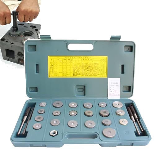 JubilantJive Carbide Valve Seat Reamer Kit (25 Pcs), Valve Seat Repair Tool, with Storage Box/Easy to Carry Store, Tool Holder Diameter: 6.6/7/8 Mm, for Various Models Car Repair,25pcs