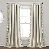 Lush Decor Reyna Verdunkelungsvorhang für Fenster, 100% gefüttert, 213,4 x 137,2 cm, Weizen
