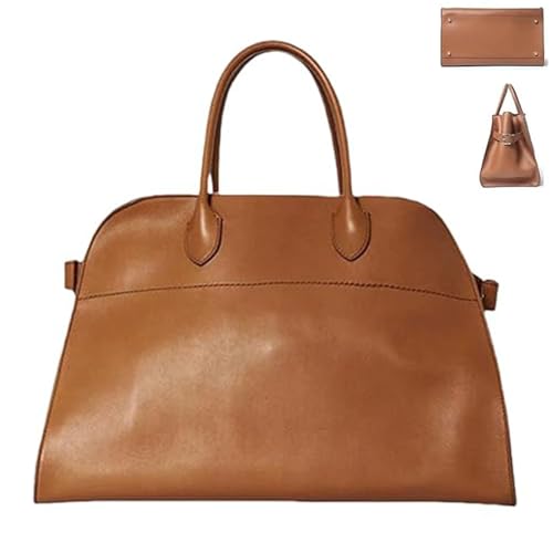 Leather Tote Bag Retro Top Handle Bag Trendy Work Bag PU Leather 2025, Large Capacity Luxury Casual Hobo Purse for Women (BROWN, Medium(12IN)