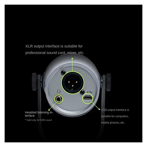 Microphone studio USB XLR dynamic mic compatible live streaming