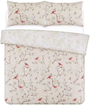 Night Comfort Percale Duvet Cover Set with Pillowcase - Luxury Cotton Blend Reversible Bed Set Quilt and Pillow Cover (Multicolour, Double)