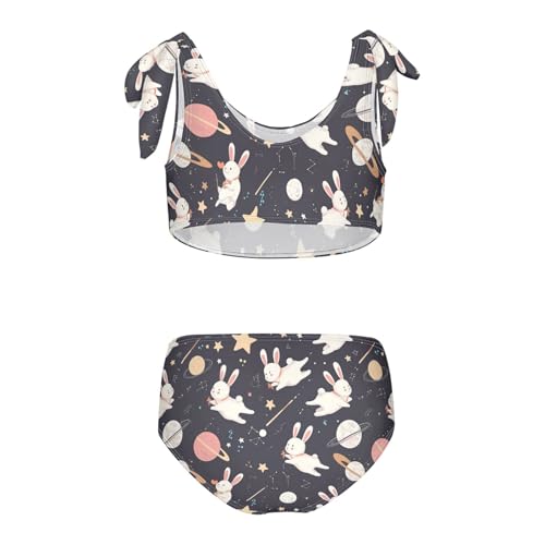 Wusikd Space Stars Girls Swimsuits Two Piece Moon Planet Swimwear Bikini Set for for Girls Size 3T2