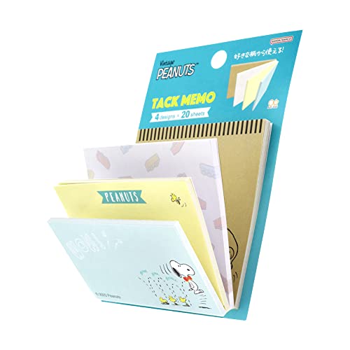 Snoopy Bloc de notes adhésives Vert Sunstar S2838630 marque-page repositionnable - 3