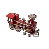 Berfutall-11'' Iron Classic Red Truck Pick-up Model Collectible Vehicle Decoration, Metal Truck Christmas Decor ，Unique Blend of Vintage, Rustic, Farmhouse Truck Decor for Table Top Decor. (D Small)