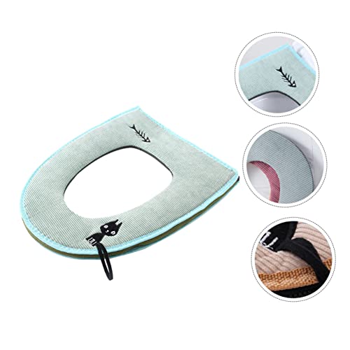 HANABASS 1 Stück Winter Toilettensitz Beheizte Toilettensitzabdeckung Kommode Einlagen Toilettensitzkissen Toilettensitzkissen Toilettenauflagen Gepolsterte Toilettensitzabdeckung Haushalt – Bild 8