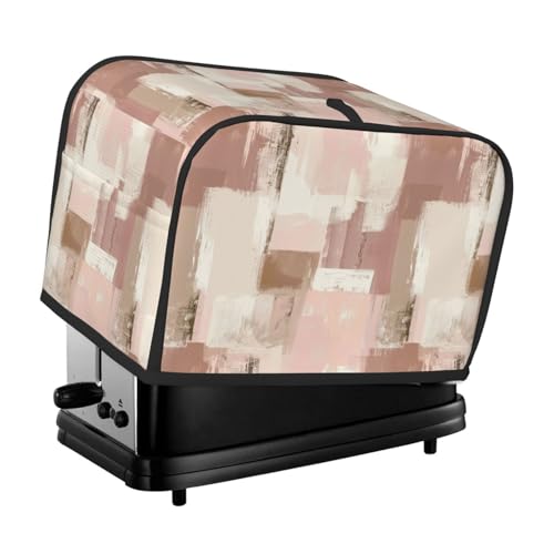 2 Slice Toaster Cover for Large Toasters Modern Art Dusty Pink Abstract 11.4 x 7.9 x 7.5 Inches Kitchen Appliance Dust Cover with Pockets