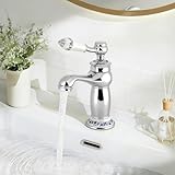 Style européen élégant : le robinet mitigeur de salle de bain traditionnel a un corps de style européen classique, luxueux et élégant. La poignée et la base en céramique soigneusement conçues sont peintes avec un beau motif floral, créant un style victorien classique qui apportera une touche de sophistication à votre salle de bain.