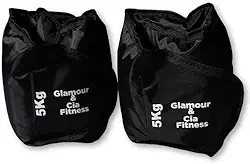 Par Caneleira Tornozeleira De Peso 5kg Para Treino Fitness De Academia Musculação Agachamento