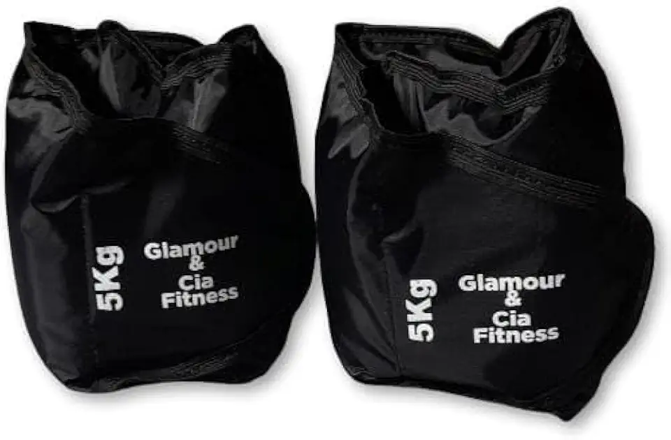 Par Caneleira Tornozeleira De Peso 5kg Para Treino Fitness De Academia Musculação Agachamento