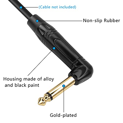Audio Plug 1/4" ángulo derecho 6.35mm TS (2 piezas) miniatura 4