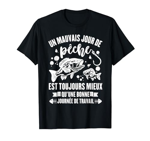 Homme Cadeau Pêcheur poissons, pécheur humour papa Pêcheur tee T-Shirt