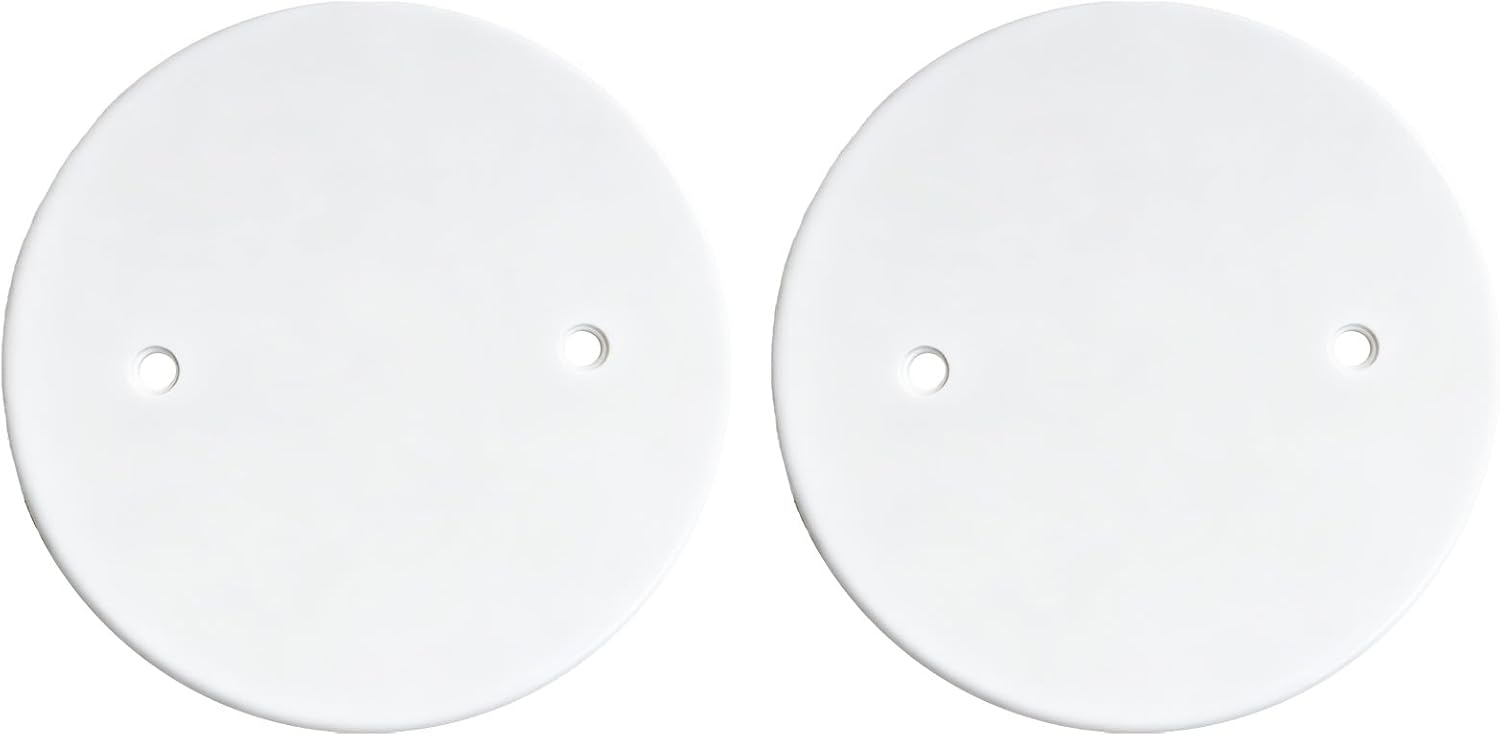 2pcs white outlet cover plate,Ceiling Cover Plate Set,4inch Outlet covers wall plate, outlet covers for Home, Office, Bedroom & Living Room, Ideal for Renovation, Renters