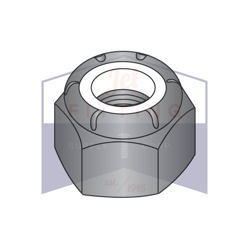3/8-16 Light Hex Standard Nylon Insert Locknuts / 18-8 Stainless Steel/Black Oxide (Quantity: 500 pcs)