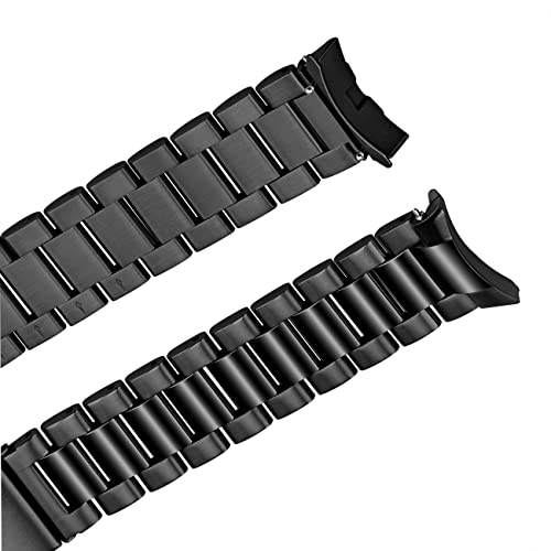 Bracelet de montre acier inoxydable noir bicolore brossé 4 - 3