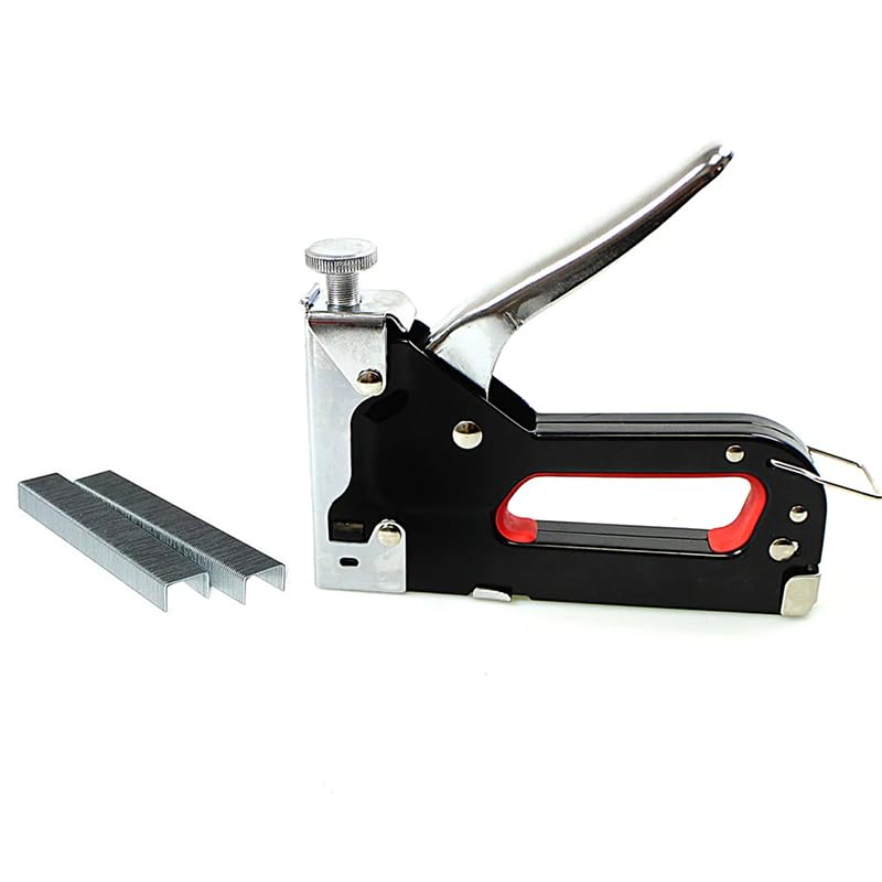 Heavy Duty Staple Gun with Staples Ergonomic Hand Stapler for Wood, Upholstery, Display Boards, DIY Crafts, School and Office Use