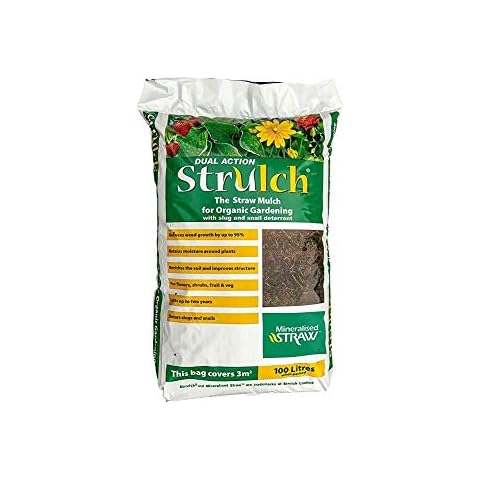 Strulch Organic Straw Mulch Slug Snail Deterrent Large Bag 9kg Cover