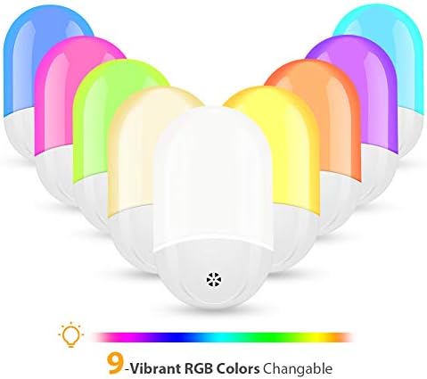 LED Night Light for Kids, Sleep-Friendly Night Lights Plug in Walls with Dusk to Dawn Photocell Sensor & Smart Remote, Warm White Lamp Night Lighting for Children, Stairs, Hallway, Bedroom, Stair etc