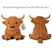 5lbs Highland Cow Weighted Stuffed Animals, 16in Tall Big Highland Cow Plush Toy, Soft Adorable Stuffed Animal for Kids and Adults Highland Cattle Gift Plushie Decor