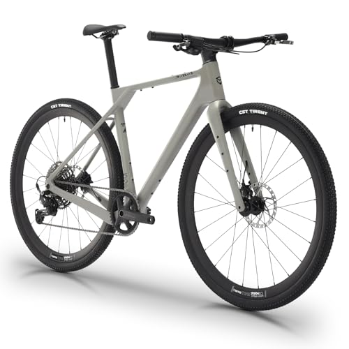SAVADECK Carbon Gravel Bike - T800 Carbon Frame & Fork | Shimano U6000 11-Speed Groupset | Hydraulic Disc Brakes | 700C×40mm All-Terrain Tires | Men & Women Road/Off-Road Bicycle (Gray, 49cm)