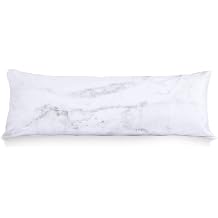 Marble Body Pillow Covers Cases 20 x 54 inch with Hidden Zipper Closure, Polyester Long Cooling Body Pillowcase Protector for Adults Pregnant Women