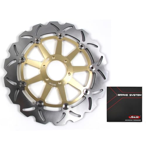 Disque de frein avant dorés Aprilia RS125 face aux vibrations au freinage