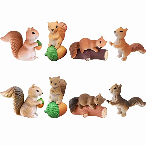 Funzione: Queste statuette in miniatura di scoiattoli possono decorare il tuo mini giardino. È molto adatto per il giardinaggio di piante in vaso, piante grasse in vaso, bonsai e case delle bambole.