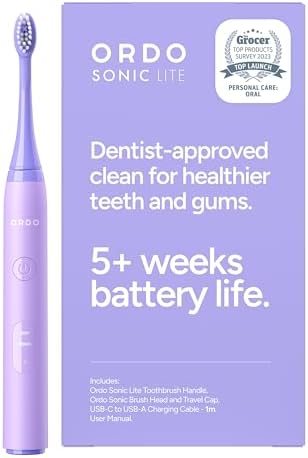 Ordo Sonic Lite Electric Toothbrush, Sonic Toothbrush with 35,000...