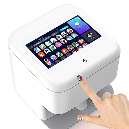 Digital Intelligent Nail Art Printer, Portable Nail Art Printer, 3D Smart Automatic Nail Printer, Digital Intelligent Nail Art Printer Upport DIY/App/WiFi/USB for Home Nail Salon