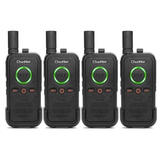 Chunhee Wireless Intercom System for Elderly/Kids, Home Intercom System Room to Room Communication, 1.5 Miles Long Range 16 Channel Intercom System for Home/Office/Camping/Hiking/Vacation(4 Pack)