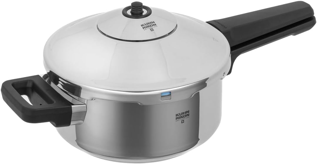 KUHN RIKON 3039 pişirme kabı tencere düdüklü tencere Duromatic Inox Stielmodell, paslanmaz çelik, Edelstahl, 2.5 L, 20 cm