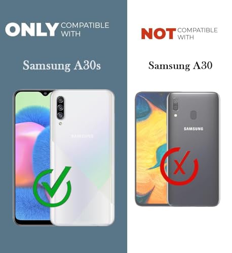 Image of Jkobi Hybrid Back Cover Case for Samsung Galaxy A30s (Shockproof with Polycarbonate Clear Panel | Professional Black)