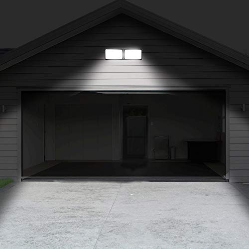 FAGUANGAO Dusk to Dawn LED Security Light,18W Plug in Flood Light Outdoor,5000k Daylight,1600lm, IP55 Waterproof,Adjustable 2 Heads Wall Light for Garage, Porch, Yard,2Pack Black by FAGUANGAO - Used condition - Image 6