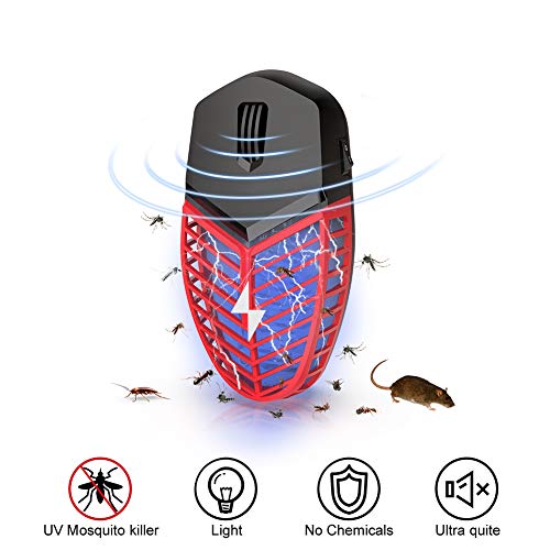 T-Raputa Lampe Anti Moustique, UV LED Pièges à Moustiques,Peut éliminer efficacement Les Souris, araignées, Fourmis, cafards, punaises de lit et Autres rongeurs (1Pack)