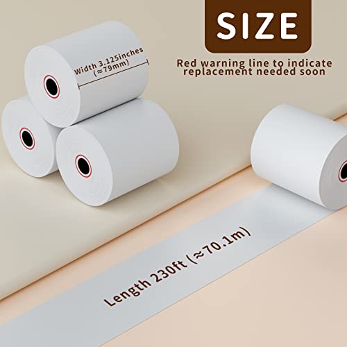 3 1/8'' X 230Ft Thermal Paper Receipt Rolls, Paprma Thermal Pos Paper Cash Register Paper Rolls For Credit Card Machine (10 Rolls) #TOP3