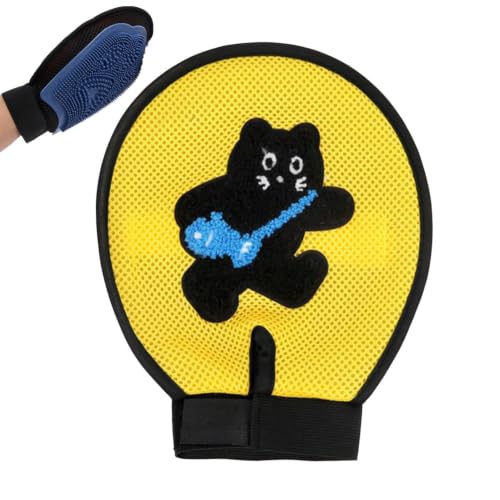 Dog Grooming Gloves - Double Sided Hair Remover Cleaning Brush Mitt | Dog Washing Gloves Furniture Couch Carpet Clothes Bedding 
