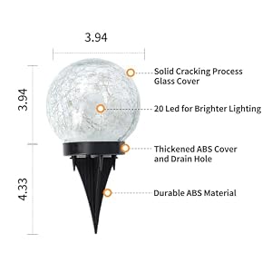 JKIMK Solar Globe Lights Outdoor Waterproof-Solar Balls for Garden — photo 3 of 6