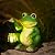 ONTALA Large Frog Garden Statue for Outdoor Decor Solar Powered Sculptures for Yard Patio Cute Animal Statues Housewarming Outdoor Ornaments