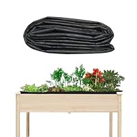 160*290 cm Unkrautvlies Gartenvlies, Vliesstoff Pflanzgefäße Einlage für Hochbeete Unkrautfolie für Garten Einlage Hochbeet, Atmungsaktiv Wasserdicht Gartenbett Liner für Hochbeete Im Freien, Schwarz