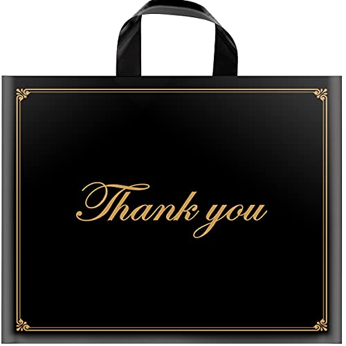 Thank You Bags Shopping Bags, 50 Pack 16"X18" Extra Thick Bulk Merchandise Bags Plastic Boutique Bags For Small Business Plastic Retail Gift Bags With Loop Handle For Customers Parties Favors Goodies By Molotar #TOP7