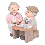 Décoration de bureau en résine : adorable statuette de vieil homme au design cartoon, idéale pour les mariages, anniversaires, etc. ornement de mariage créatif