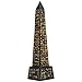 SUMMIT COLLECTION Black Egyptian Obelisk with Gold Hieroglyphs Collectible Figurine